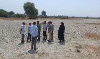 بازدید اعضا شورای اسلامی و معتمدین روستای دماغ ریگ از پروژه های بیابان زدایی