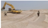 توقف عملیات حفر کانال در اراضی ملی بندرمقام شهرستان بندرلنگه