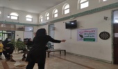برگزاری مسابقات دارت در بخش بانوان در اداره منابع طبیعی وآبخیزداری بندرعباس