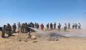 مانور مشترک اطفاء حریق در منطقه کوهستانی  در استان هرمزگان برگزار شد