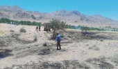 اطفاء حریق در منطقه رزدر شهرستان حاجی آباد