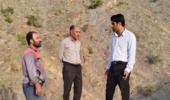 بازدید رئیس و معاون اداره منابع طبیعی و آبخیزداری شهرستان بشاگرد از سازه مشارکت مردمی روستای رینن