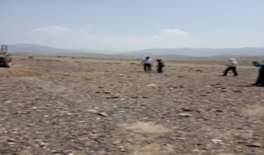 تحویل زمین پروژه عملیات بیومکانیکی شغرود از اعتبارات صندوق توسعه ملی شهرستان حاجی آباد