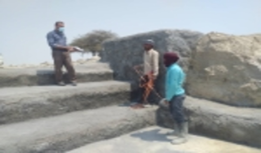 پیشرفت فیزیکی 60 درصدی پروژه عملیات آبخیزداری صندوق توسعه ملی حوزه کندران ، ارمک  شهرستان بندرلنگه