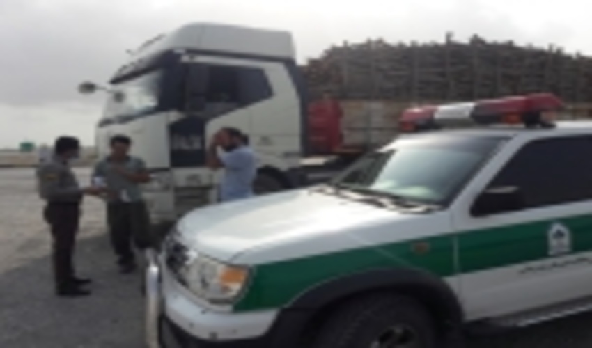 کنترل محموله های چوب در جاده های مواصلاتی شهرستان بندرعباس