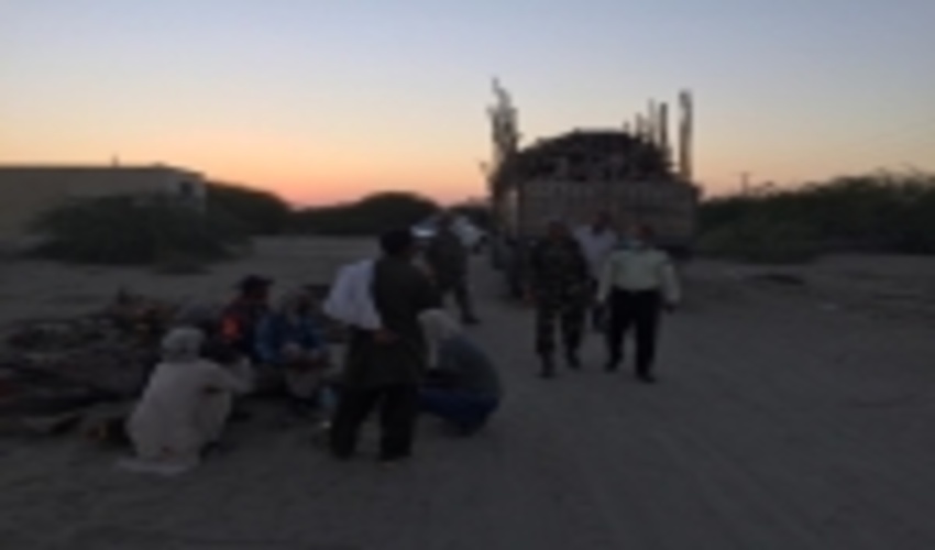 بازدید فرمانده یگان حفاظت استان به اتفاق جانشین آن فرماندهی از اراضی حوزه غرب شهرستان جاسک 