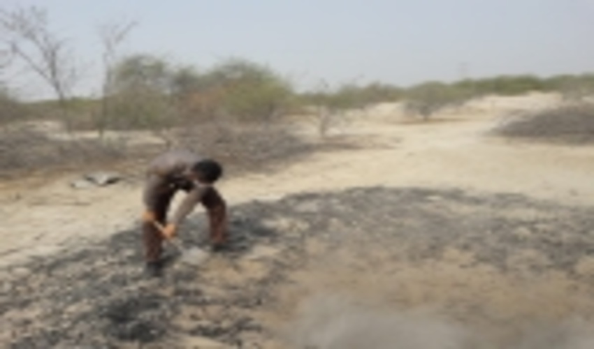 کشف و تخریب  یک  باب کوره ذغال  غیر مجاز در منطقه دهنو  شهرستان بندرعباس