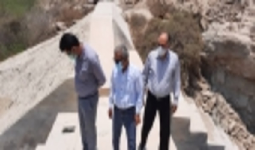 عملیات تکمیل سازه آبخیزداری در شهرستان قشم ‎‎