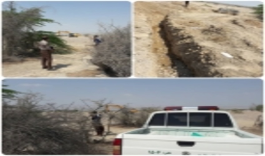 گشت زنی و بررسی گزارش واصله مبنی بر حفر کانال  درمنطقه خورچاه