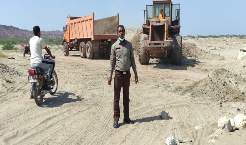 پیشگیری از برداشت غیرمجاز ماسه  ساحل در جزیره هرمز 