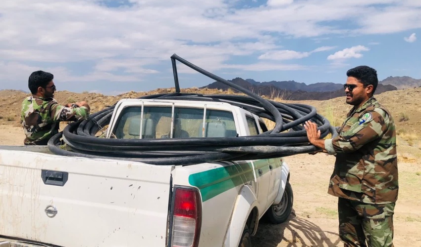 آبگیری سازه های آبخیزداری در پی اولین بارش پاییزه در هرمزگان 