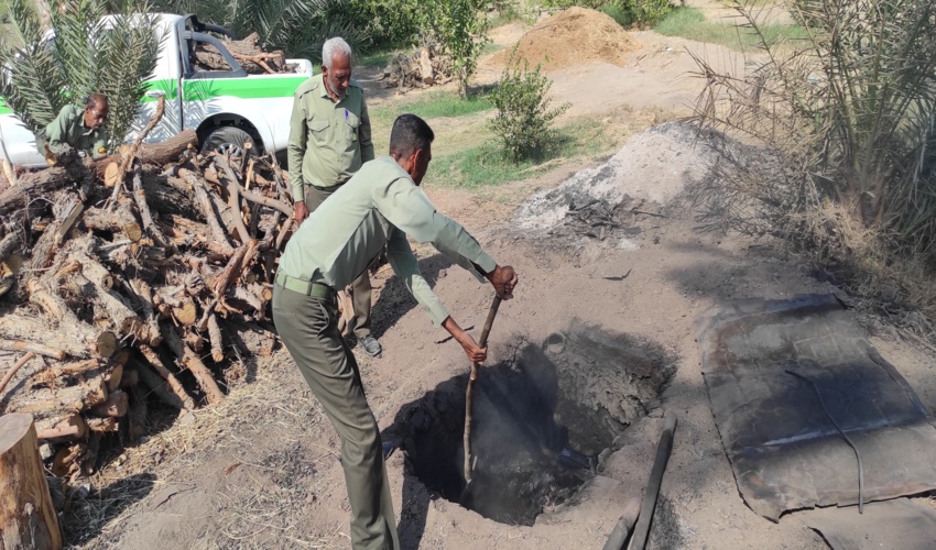 انهدام یک باب کوره زغال غیر مجاز در رودان‎‎