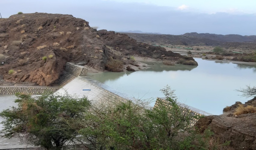 آبگیری سازه های آبخیزداری میناب طی اولین بارش پاییزی