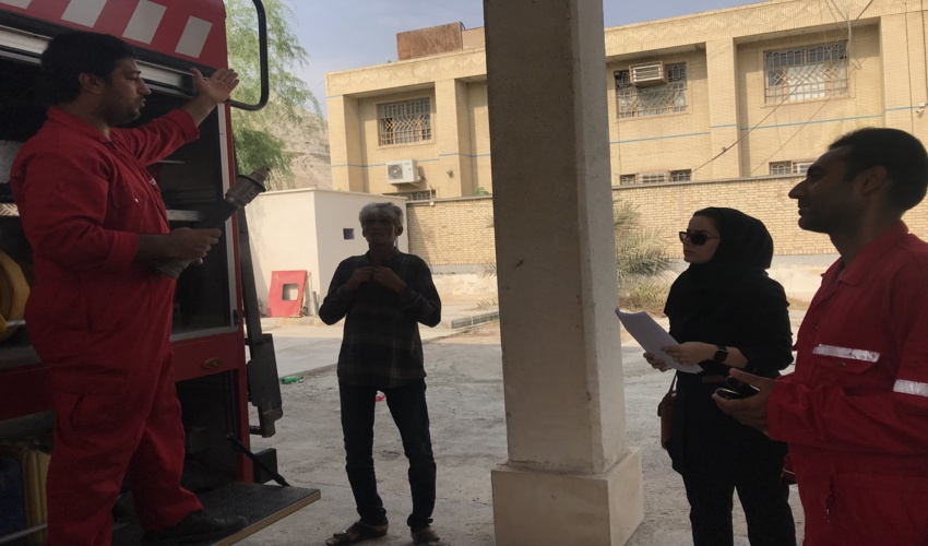 برگزاری دوره اطفا حریق در مرکز آتش نشانی شهرستان قشم