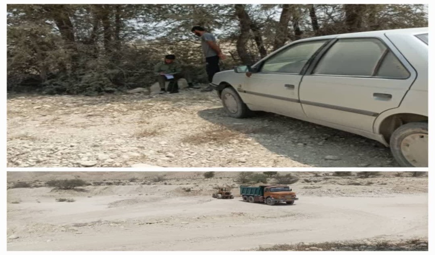 توقف عملیات برداشت غیرمجاز در منطقه بندر مقام بخش شیبکوه شهرستان بندرلنگه