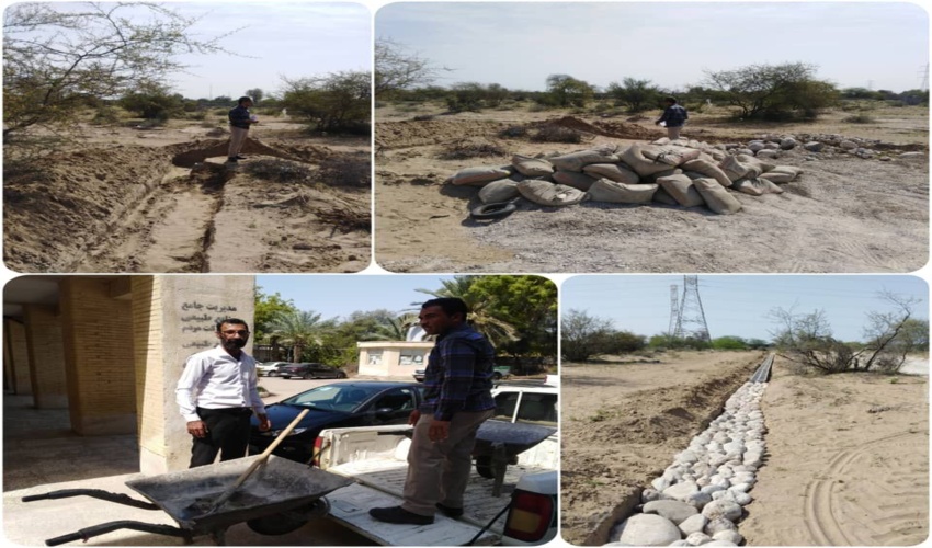 جلوگیری از تصرف اراضی ملی  و ساخت و ساز غیرمجاز درمنطقه چاه فعله غربی شهرستان بندر عباس