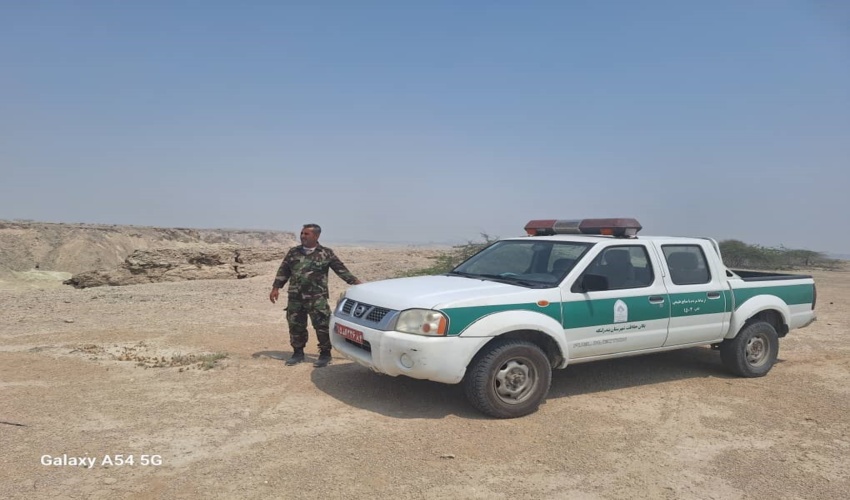 گشت و مراقب ماموران یگان حفاظت منابع طبیعی شهرستان بندرلنگه در بخش مرکزی