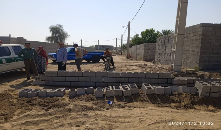 جلوگیری از ساخت وساز غیر مجاز در منطقه  پاقلاتان بالا شهرستان بندرعباس