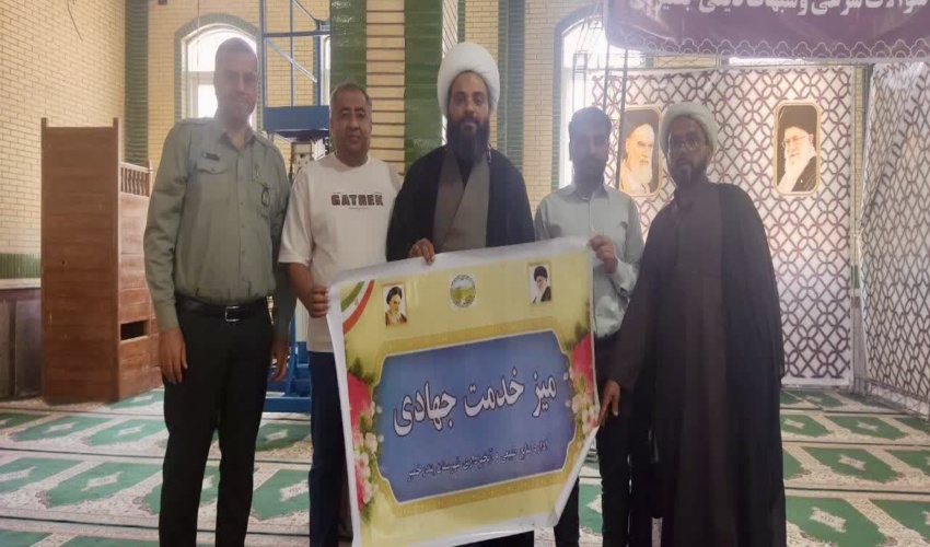 میز خدمت نماز جمعه توسط اداره منابع طبیعی و‌آبخیزداری شهرستان بندرخمیر برپاشد