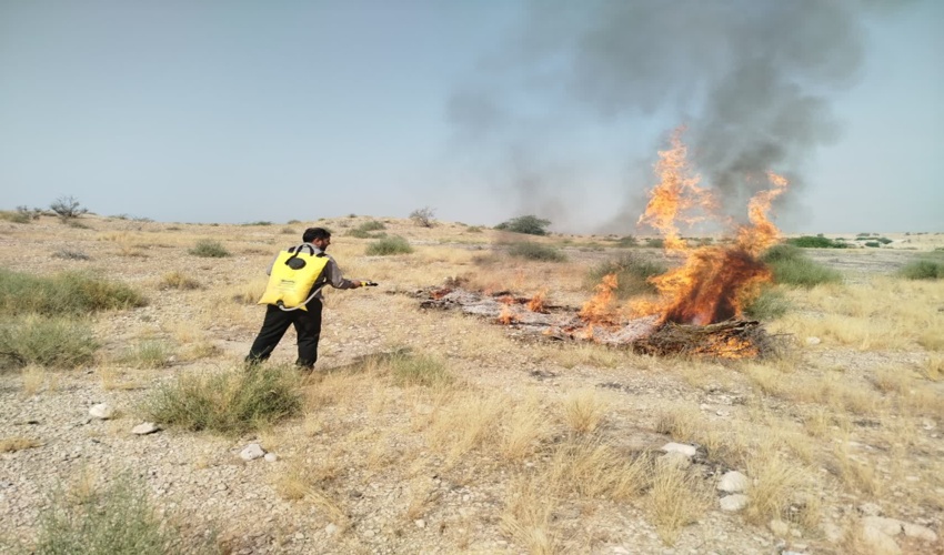 برگزاری مانور جامع اطفا حریق در منطقه چوچ شهرستان بندرعباس با مشارکت دستگاه‌ها و نهادها