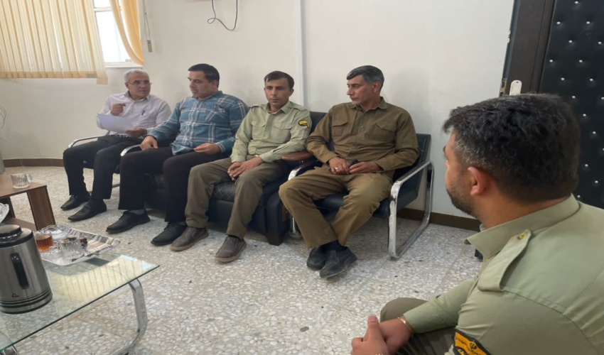 دیدار فرمانده انتظامی شهرستان بندرخمیر با رئیس اداره منابع طبیعی و آبخیزداری شهرستان
